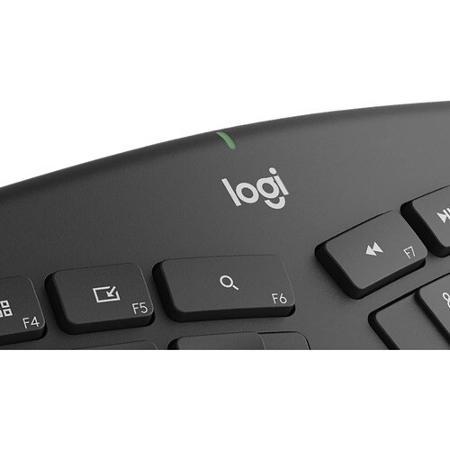 Logitech ERGO K860 Tastatur - Kabellos Konnektivität - Tschechisch - QWERTY Layout - Schwarz - Bluetooth/RF - 10 m - 2,40 