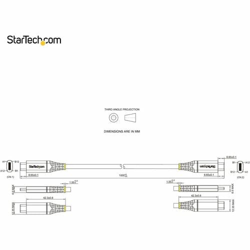 StarTech.com 3ft 1m USB C Cable 10Gbps, USB-IF Certified USB-C Cable, USB 3.1 Type-C Cable, 5A/100W PD, DP Alt Mode, USB C