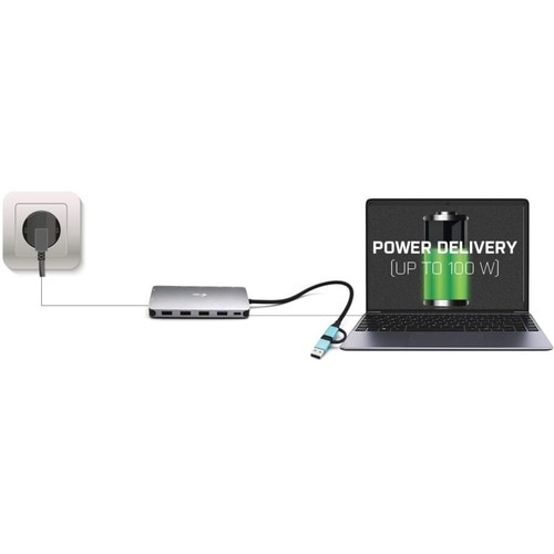 Docking station i-tec USB Tipo C per Computer portatile, Tablet, Monitor - Lettore schede di memoria - SD, microSD - 100 W