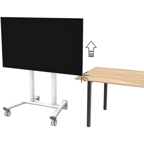 Neomounts Display Cart - 110 kg Load Capacity - 4 Casters - Steel - 1019 mm Width x 831 mm Depth x 2127 mm Height - White
