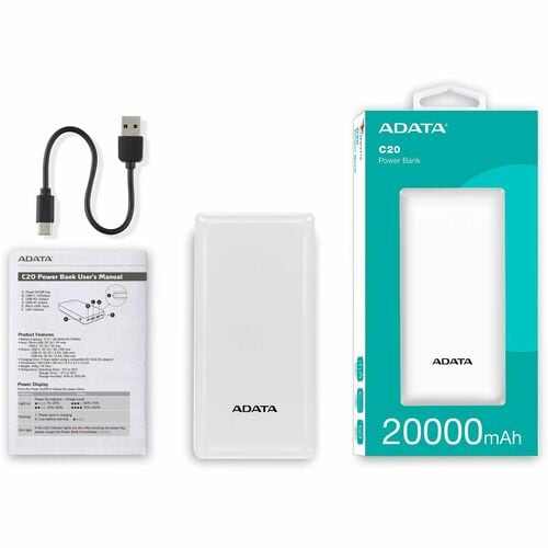 Miniatura 10 de POWER BANK ADATA C20 20.000 mAh BLANCA