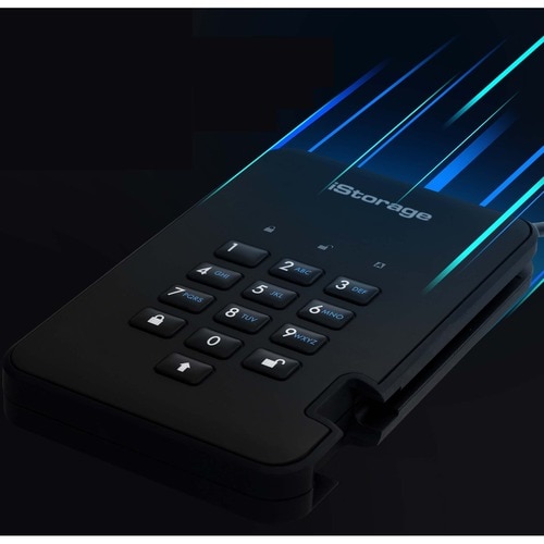 Disque dur Portable iStorage diskAshur2 Durci - 2.5" Externe - 500 Go - Noir - Conforme aux normes TAA - Client Léger Appa