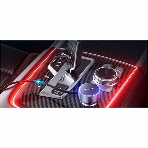 3P USB-C+C/LIGHTNING (30+30/27W ) CarCharger Built-In Cable Blac