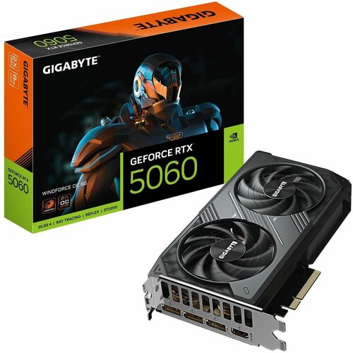 Gigabyte NVIDIA GeForce RTX 5060 Graphic Card - 8 GB GDDR7 - 7680 x 4320 - 2.51 GHz Core - 128 bit Bus Width - PCI Express