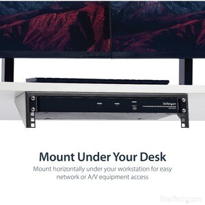 StarTech.com 2U 19in Steel Vertical Wall Mount Equipment Rack Bracket - Mount a server, network or telecommunications devi