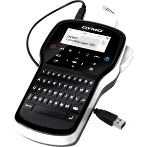 Dymo LabelManager 280 Elektronischer Etikettendrucker - Thermotransfer - Klebefilm, Aufkleber - 6 mm, 9 mm, 12 mm - LCD Bi