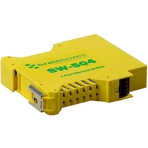 Brainboxes Industrial Ethernet 4 Port Switch DIN Rail Mountable - 4 Ports - 10/100Base-TX - TAA Compliant - 2 Layer Suppor