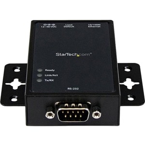 StarTech.com 1 Port RS232 Serial to IP Ethernet Converter / Device Server - Aluminum - 1 x Network (RJ-45) - 1 x Serial Po