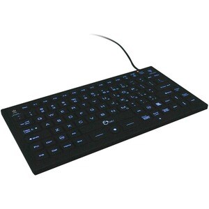SIIG Industrial/Medical Grade Washable Backlit Keyboard with Pointing Device - Cable Connectivity - USB 2.0 Interface - 89