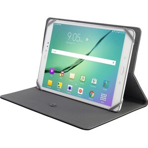 Tucano Vento Carrying Case (Flap) for 10" Tablet - Black - Shock Resistant Interior - Eco-leather Body - Silicone Interior
