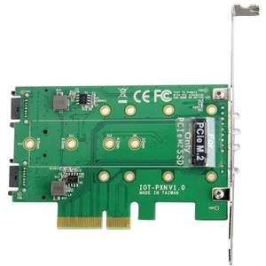 StarTech.com Tarjeta Adaptadora de 3 Puertos M.2 NGFF para SSD - Soporta 1x SSD M.2 PCIe NVMe - 2x SSD M.2 SATA III - Adap