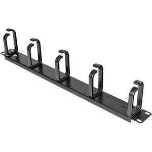 StarTech.com 1U 19in Metal Rackmount Cable Management Panel - Rack cable management kit - 1U - Cable Management Panel - Bl