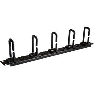 StarTech.com Server Rack Cable Management - with Holes - 1U - D-Ring Hooks - Horizontal - Cable Organizer - Cord Managemen