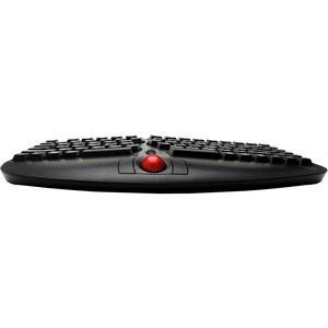 Adesso Tru-Form Media 3150 - 2.4 GHz Wireless Ergo Trackball Keyboard - Wireless Connectivity - RF - Compact - 30 ft - 2.4