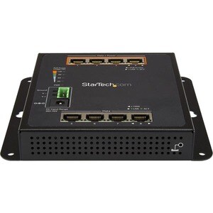 StarTech.com Industrial 8 Port Gigabit PoE Switch, 4 x PoE+ 30W, Power Over Ethernet GbE Layer/L2 Managed Network Switch -