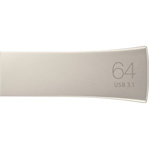 Samsung USB 3.1 Flash Drive BAR Plus 64GB Champagne Silver - 64 GB - USB 3.1 - Champagne Silver - 5 Year Warranty