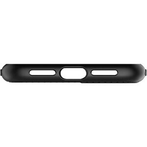 Spigen Liquid Air Case for Apple iPhone 11 Smartphone - Matte Black - Shock Absorbing - Thermoplastic Polyurethane (TPU), 