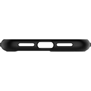 Spigen Ultra Hybrid Case for Apple iPhone 11 Smartphone - Matte Black - Thermoplastic Polyurethane (TPU), Polycarbonate