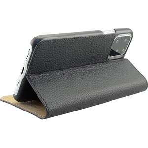 GALELI Book Case MARC Tasche (Buchfalz) Apple iPhone 11 Pro Smartphone - Schwarz - Echtes Leder