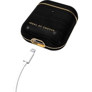 iDeal Of Sweden Carrying Case Apple AirPods - JET BLACK CROCO