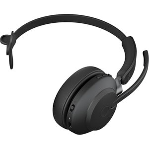 Jabra Evolve2 65 无线 头戴式 Mono 耳机 - 黑 - 单声道 - 上耳式 - 3000 cm - 蓝牙 - 20 Hz 到 20 kHz - C型 USB