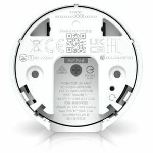 Ubiquiti U6 Mesh Dual Band IEEE 802.11 a/b/g/n/ac/ax 5.25 Gbit/s Wireless Access Point - Indoor/Outdoor - 2.40 GHz, 5 GHz 