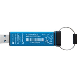IronKey Keypad 200 IKKP200 128 GB USB 3.2 (Gen 1) Type A Flash Drive - XTS-AES - 145 MB/s Read Speed - 115 MB/s Write Speed