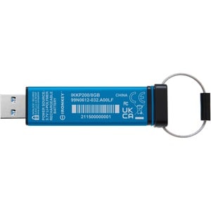 IronKey Keypad 200 IKKP200 8 GB USB 3.2 (Gen 1) Type A Flash Drive - XTS-AES - 145 MB/s Read Speed - 115 MB/s Write Speed