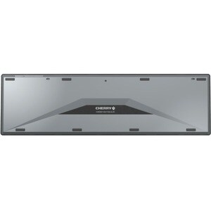 CHERRY KW 9100 SLIM Keyboard - Wireless Connectivity - English (US) - Black, Silver - Scissors Keyswitch - Bluetooth/RF - 