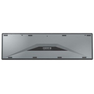 CHERRY KW 9100 SLIM Keyboard - Wireless Connectivity - English (UK) - Black, Silver - Scissors Keyswitch - Bluetooth/RF - 