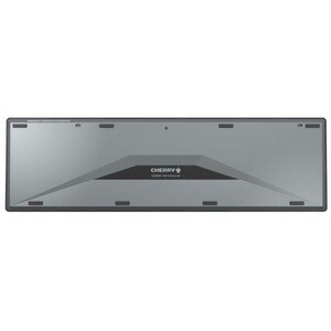 CHERRY KW 9100 SLIM Bluetooth, Wireless Keyboard - Full size, Black/Silver, Rechargeable, AES 128 Encryption