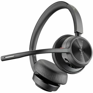 Poly Voyager 4320 Microsoft Teams Certified Headset + BT700 Dongle + Charging Stand - Microsoft Teams Certification - Siri