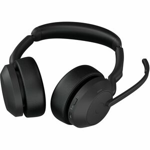 Jabra Evolve2 55 Wireless On-ear Stereo Headset - Binaural - Supra-aural - 3000 cm - Bluetooth - 20 Hz to 20 kHz - MEMS Te