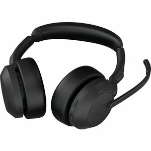 Jabra Evolve2 55 Wireless On-ear Stereo Headset - Binaural - Supra-aural - 3000 cm - Bluetooth - 20 Hz to 20 kHz - MEMS Te