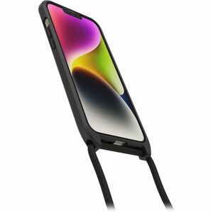 OtterBox React Carrying Case Apple iPhone 14 Plus Smartphone - Black - Drop Resistant - Nylon, Plastic Body - Neck Strap