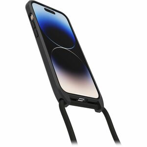 OtterBox React Carrying Case Apple iPhone 14 Pro Smartphone - Black - Drop Resistant - Nylon, Plastic Body - Neck Strap