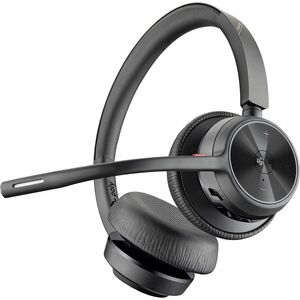 Poly Voyager 4300 UC 4320-M Wired/Wireless On-ear, Over-the-head Stereo Headset - Black - Microsoft Teams Certification - 