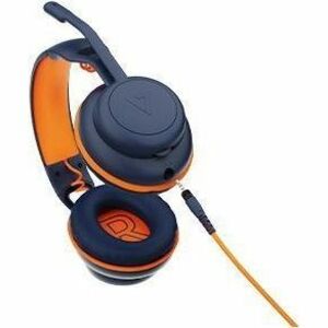 V7 Safe Sound 2 HU590E Kabel Auf den Ohren, Über das Ohr, Kopfbügel Stereo Headset - Orange, Dunkelblau - Binaural - Ohrum