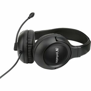 Verbatim Wired On-ear, Over-the-head Stereo Headset - Black - Binaural - Circumaural - 32 Ohm - 20 Hz to 20 kHz - 120 cm C