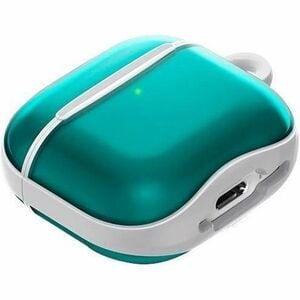 Spigen Classic C1 Charging Case Apple AirPods 4 - Bondi Blue - Polycarbonate Body - Carabiner Clip - 50.3 mm Height x 63 m
