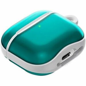 Spigen Classic C1 Charging Case Apple AirPods 4 - Bondi Blue - Polycarbonate Body - Carabiner Clip - 50.3 mm Height x 63 m