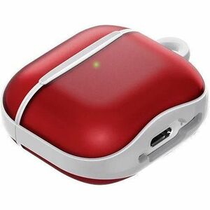 Spigen Classic C1 Charging Case Apple AirPods 4 - Ruby - Polycarbonate, Thermoplastic Polyurethane (TPU) Body - Carabiner 