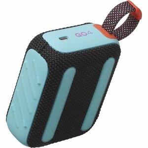 JBL Go 4 Portable Bluetooth Speaker System - 4.2 W RMS - Funky Black - 90 Hz to 20 kHz - Battery Rechargeable - 1