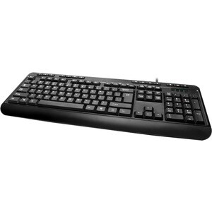 Adesso AKB-132UB Keyboard - Cable Connectivity - USB Interface - English (US) - Black - Membrane Keyswitch - 104 Key(s) - 
