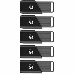 Lecteur flash PNY Attaché X - 64 Go - USB 3.2 (Gen 1) Type A - 130 Mo/s Read Speed - 1 an(s) Garantie - 5 Paquet