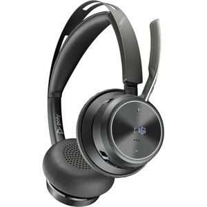 Poly Voyager Focus 2 有线/无线 头戴式 立体声 耳机 - 黑 - Microsoft Teams认证 - Google Assistant, Siri - 双声道 - 上耳式 - 9100 cm - 蓝牙 - 10.2 c