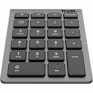 Pavé numérique Trust Xalas - Sans fil Connectivité - USB Type A Interface - Argenté - Ciseaux Pavé Numérique - RF - 2,40 G