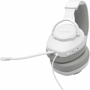 JBL Quantum 100M2 Wired On-ear, Over-the-head, Over-the-ear Stereo Gaming Headset - White - Binaural - Ear-cup - 32 Ohm - 