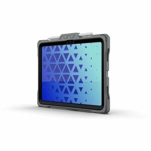 Shield Extreme-X2-H con correa de mano giratoria para iPad 10 de 10,9" (2022) (bisel negro-funda gris)