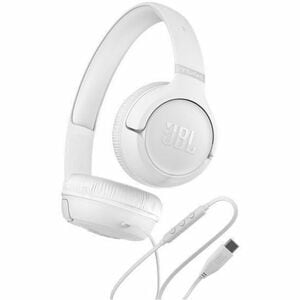 JBL Tune 530C Wired On-ear, Over-the-head Stereo Headset - White - Binaural - Ear-cup - 30 Ohm - 20 Hz to 40 kHz - USB Type C